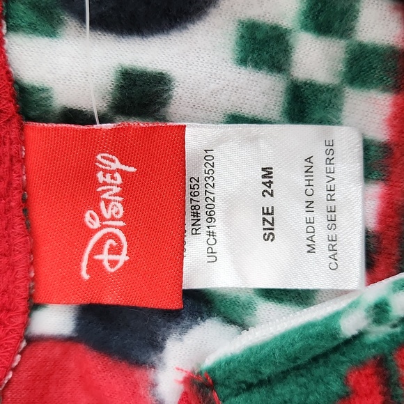 Disney Mickey Mouse One Piece Holiday Blanket Sleeper 24M - Picture 5 of 8